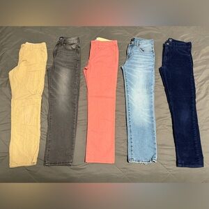 Set of Five Stylish Pants in Various Colours Gap Size 10 (L) Boys